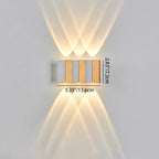 Modern Simplicity Waterproof Aluminum Rectangular Bent Up And Down LED Wall Sconce Lamp For Outdoor Patio