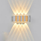 Modern Simplicity Waterproof Aluminum Rectangular Bent Up And Down LED Wall Sconce Lamp For Outdoor Patio