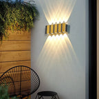 Modern Simplicity Waterproof Aluminum Rectangular Bent Up And Down LED Wall Sconce Lamp For Outdoor Patio