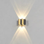 Modern Simplicity Waterproof Aluminum Rectangular Bent Up And Down LED Wall Sconce Lamp For Outdoor Patio