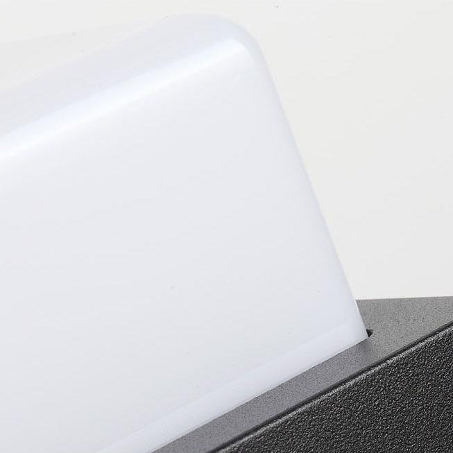 Modern Minimalist Waterproof Aluminum PC Rectangular LED Wall Sconce Lamp For Outdoor Patio
