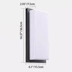 Modern Minimalist Waterproof Aluminum PC Rectangular LED Wall Sconce Lamp For Outdoor Patio