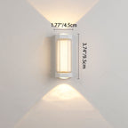Lámpara LED de pared cilíndrica rectangular de acrílico y aluminio impermeable de estilo moderno y simple para patio exterior
