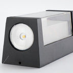 Lámpara LED de pared cilíndrica rectangular de acrílico y aluminio impermeable de estilo moderno y simple para patio exterior