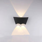 Lámpara de aplique LED geométrica de aluminio impermeable de diseño moderno y simple para patio exterior