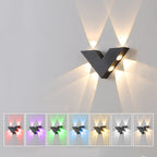 Lámpara de aplique LED geométrica de aluminio impermeable de diseño moderno y simple para patio exterior