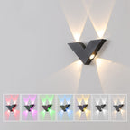 Lámpara de aplique LED geométrica de aluminio impermeable de diseño moderno y simple para patio exterior