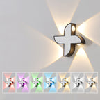 Lámpara de aplique LED geométrica de aluminio impermeable de diseño moderno y simple para patio exterior