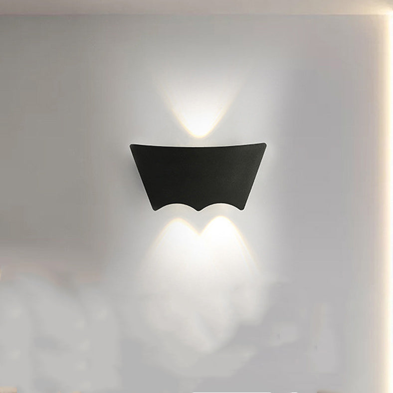 Lámpara de aplique LED geométrica de aluminio impermeable de diseño moderno y simple para patio exterior