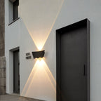 Lámpara de aplique LED geométrica de aluminio impermeable de diseño moderno y simple para patio exterior