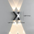 Lámpara de aplique LED geométrica de aluminio impermeable de diseño moderno y simple para patio exterior