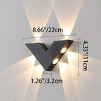 Lámpara de aplique LED geométrica de aluminio impermeable de diseño moderno y simple para patio exterior