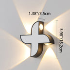 Lámpara de aplique LED geométrica de aluminio impermeable de diseño moderno y simple para patio exterior