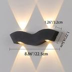 Lámpara de aplique LED geométrica de aluminio impermeable de diseño moderno y simple para patio exterior