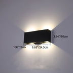 Lámpara de aplique LED geométrica de aluminio impermeable de diseño moderno y simple para patio exterior