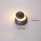 Lámpara de aplique LED geométrica de aluminio impermeable de diseño moderno y simple para patio exterior