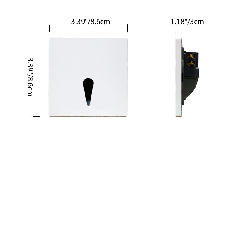Lámpara de Pared Empotrada Cuadrada LED Moderna Minimalista Impermeable de Aleación de Aluminio y Acero para Pasillo
