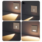 Lámpara de Pared Empotrada Cuadrada LED Moderna Minimalista Impermeable de Aleación de Aluminio y Acero para Pasillo