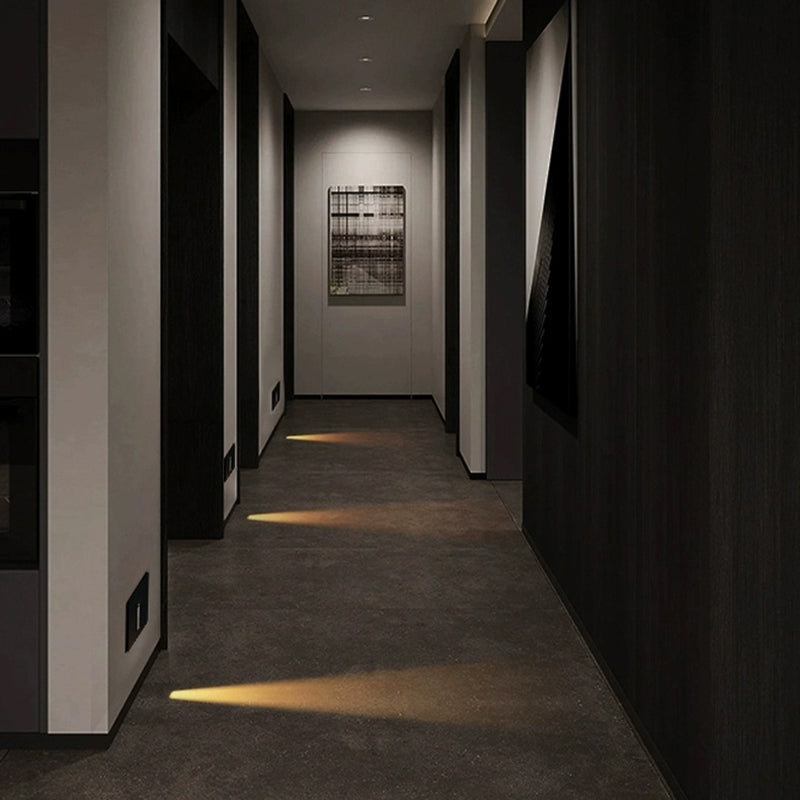 Lámpara de Pared Empotrada Cuadrada LED Moderna Minimalista Impermeable de Aleación de Aluminio y Acero para Pasillo