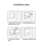 Lámpara de Pared Empotrada Cuadrada LED Moderna Minimalista Impermeable de Aleación de Aluminio y Acero para Pasillo