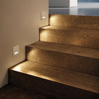 Lámpara de Pared Empotrada Cuadrada LED Moderna Minimalista Impermeable de Aleación de Aluminio y Acero para Pasillo