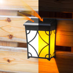 Contemporary Retro Solar Waterproof Rectangular Rhombic ABS PC LED Wall Sconce Lamp For Outdoor Patio
