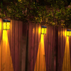 Contemporary Retro Solar Waterproof Rectangular Rhombic ABS PC LED Wall Sconce Lamp For Outdoor Patio