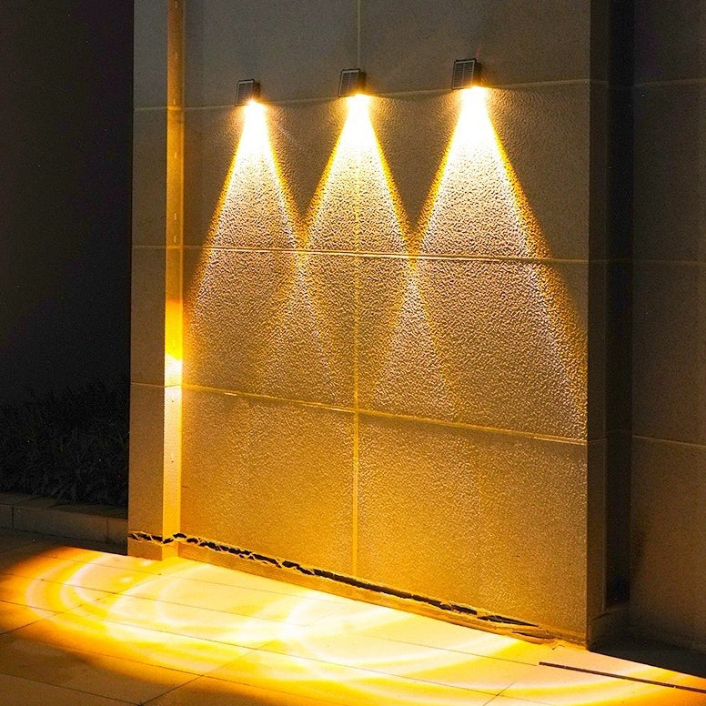 Modern Simplicity Solar Waterproof Rectangular ABS LED Wall Sconce Lamp For Outdoor Patio