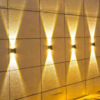 Modern Simplicity Solar Waterproof Rectangular ABS LED Wall Sconce Lamp For Outdoor Patio