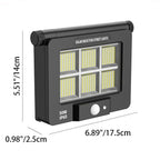Modern Simplicity Solar Waterproof Human Sensor Foldable ABS PC Rectangular LED Wall Sconce Lamp For Outdoor Patio
