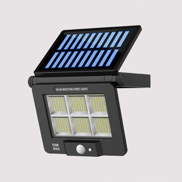 Modern Simplicity Solar Waterproof Human Sensor Foldable ABS PC Rectangular LED Wall Sconce Lamp For Outdoor Patio