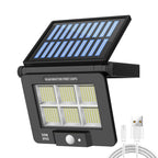 Modern Simplicity Solar Waterproof Human Sensor Foldable ABS PC Rectangular LED Wall Sconce Lamp For Outdoor Patio