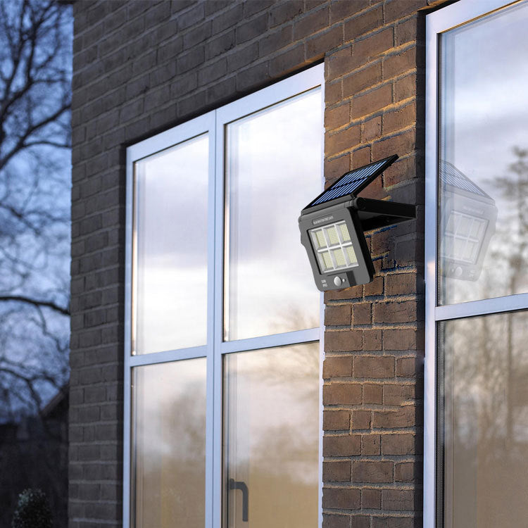 Modern Simplicity Solar Waterproof Human Sensor Foldable ABS PC Rectangular LED Wall Sconce Lamp For Outdoor Patio