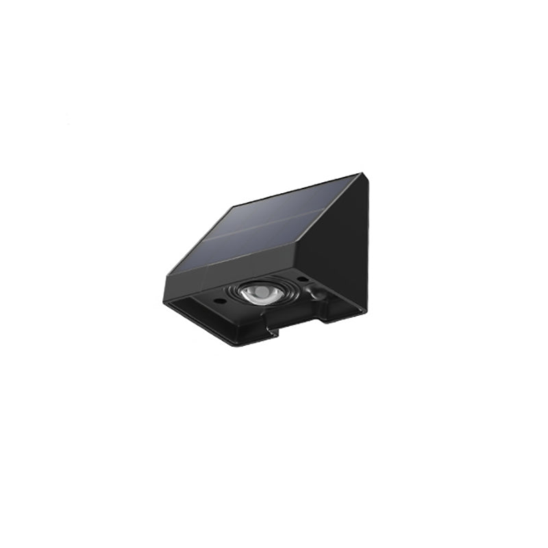 Lámpara LED de pared rectangular para patio exterior, impermeable, con energía solar, de ABS y PMMA, estilo moderno y sencillo