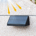 Lámpara LED de pared rectangular para patio exterior, impermeable, con energía solar, de ABS y PMMA, estilo moderno y sencillo