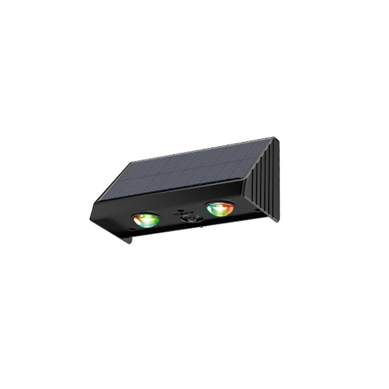 Lámpara LED de pared rectangular para patio exterior, impermeable, con energía solar, de ABS y PMMA, estilo moderno y sencillo