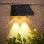Lámpara LED de pared rectangular para patio exterior, impermeable, con energía solar, de ABS y PMMA, estilo moderno y sencillo