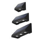 Lámpara LED de pared rectangular para patio exterior, impermeable, con energía solar, de ABS y PMMA, estilo moderno y sencillo