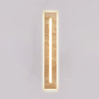 Contemporary Nordic Waterproof Travertine Acrylic Rectangular Strip LED Wall Sconce Lamp For Outdoor Patio