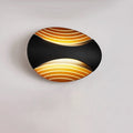 Lámpara de aplique de pared LED elíptica a rayas de aluminio, impermeable, de diseño simple y moderno para patio exterior