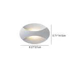 Lámpara de aplique de pared LED elíptica a rayas de aluminio, impermeable, de diseño simple y moderno para patio exterior