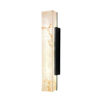 Traditional Chinese Waterproof Imitation Marble Stainless Steel Rectangular LED Wall Sconce Lamp For Outdoor Patio