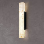 Traditional Chinese Waterproof Imitation Marble Stainless Steel Rectangular LED Wall Sconce Lamp For Outdoor Patio