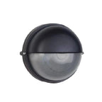 Lámpara aplique de pared redonda esmerilada de 1 luz, de cristal y aluminio, resistente al agua, estilo industrial contemporáneo, para patio exterior