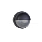 Lámpara aplique de pared redonda esmerilada de 1 luz, de cristal y aluminio, resistente al agua, estilo industrial contemporáneo, para patio exterior