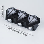 Contemporary Creative Waterproof Aluminum Acrylic Diamond LED Wall Sconce Lamp For Outdoor Patio