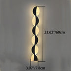 Modern Simplicity Solar Waterproof Aluminum Acrylic Strip Wave LED Wall Sconce Lamp For Outdoor Patio