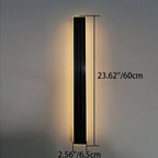 Modern Simplicity Solar Waterproof Aluminum Acrylic Strip Wave LED Wall Sconce Lamp For Outdoor Patio