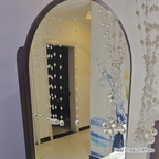 Modern Minimalist Cylindrical Rectangular Medium Density Fiberboard Rotatable Full-Length Floor Mirror 5-Tier For Living Room