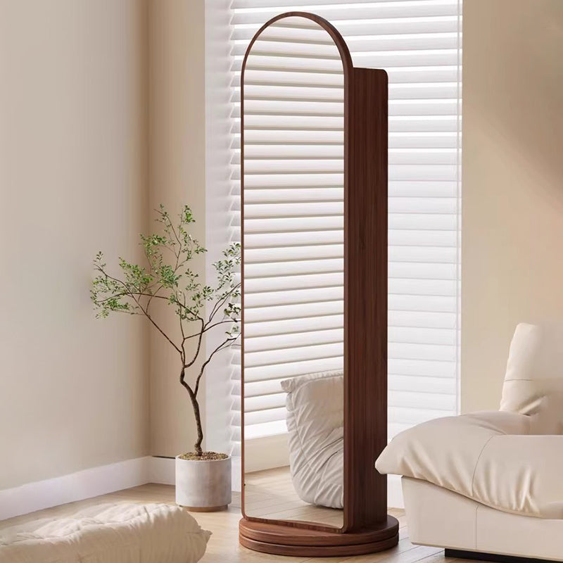 Modern Minimalist Cylindrical Rectangular Medium Density Fiberboard Rotatable Full-Length Floor Mirror 5-Tier For Living Room